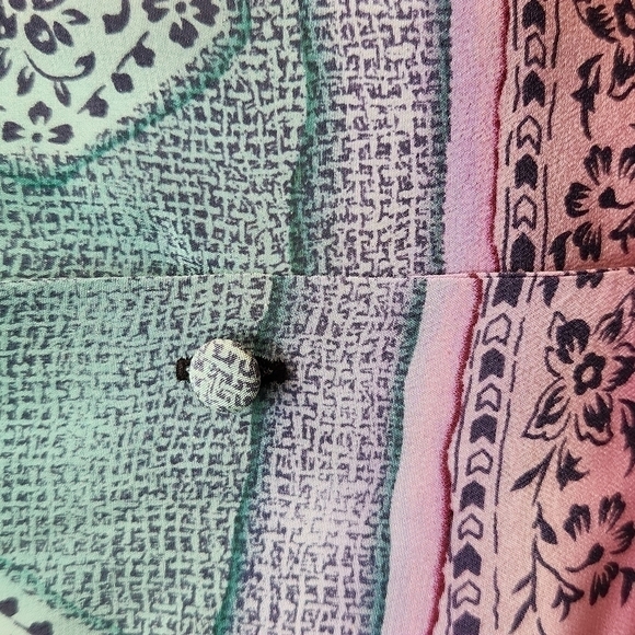 Vtg Corey B Silk shirt oversized tunic - Picture 5 of 8